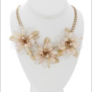 Three Flower Statement Necklace